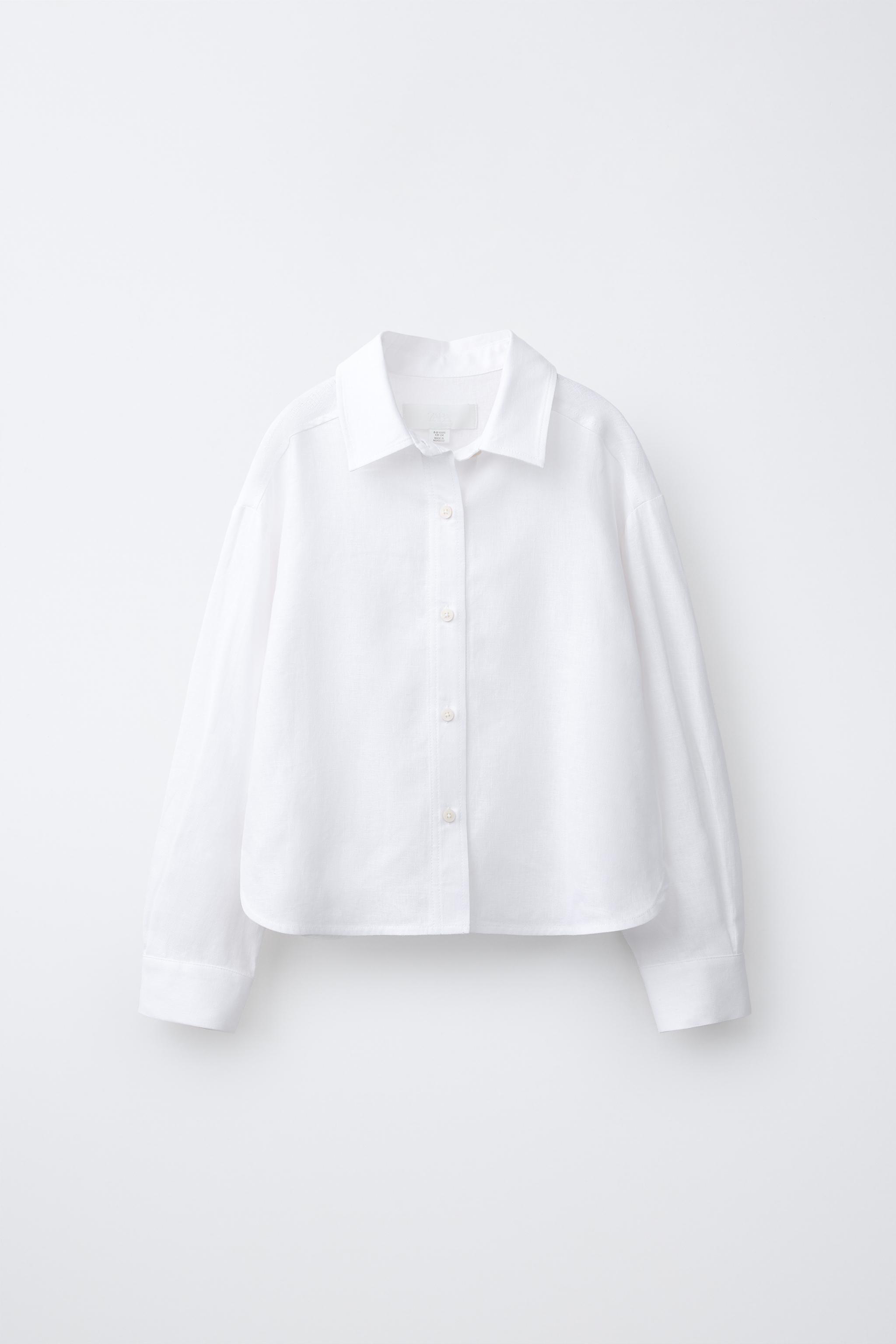 CHEMISE UNIE AVEC LIN